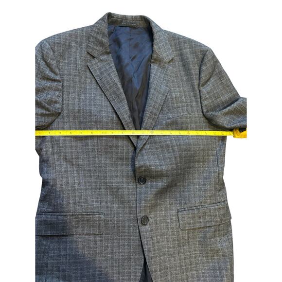 HUGO BOSS 38S Black Plaid "The James4" 100% Wool Hopsack Blazer $595 Sport Coat - Picture 7 of 16